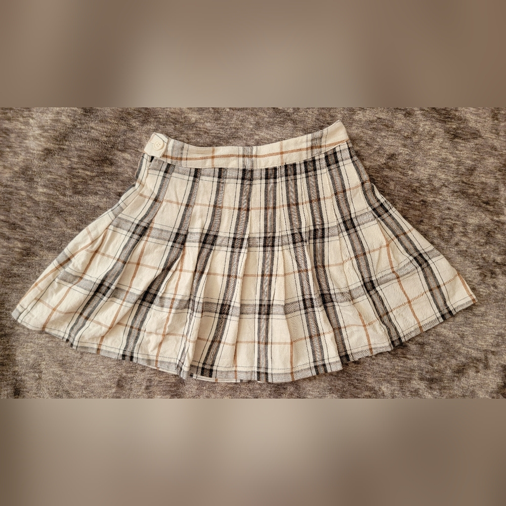 Plaid Pleated Skirt